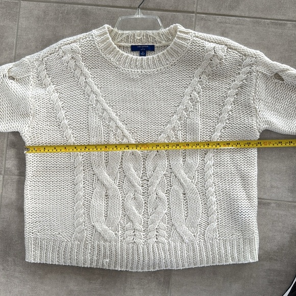 Gently Worn Cara Santana Apt. 9 White Ivory Super Soft Cable Knit Sweater - M - Picture 11 of 11